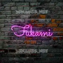 fukami in Pink Neon style - 3D name wallpaper