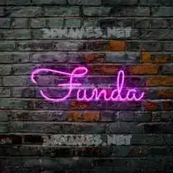 funda in Pink Neon style - 3D name wallpaper
