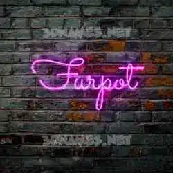 furpot in Pink Neon style - 3D name wallpaper