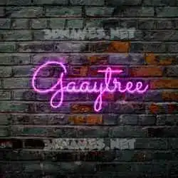 gaaytree in Pink Neon style - 3D name wallpaper