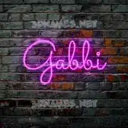 gabbi in Pink Neon style - 3D name wallpaper