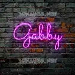 gabby in Pink Neon style - 3D name wallpaper