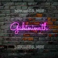 gahininath in Pink Neon style - 3D name wallpaper