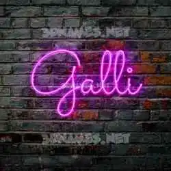 galli in Pink Neon style - 3D name wallpaper