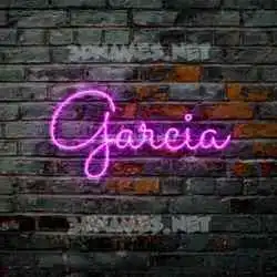garcia in Pink Neon style - 3D name wallpaper