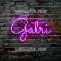 gatri in Pink Neon style - 3D name wallpaper