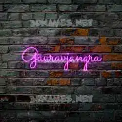 gauravjangra in Pink Neon style - 3D name wallpaper