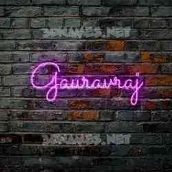gauravraj in Pink Neon style - 3D name wallpaper