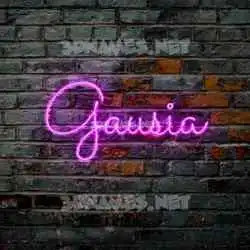 gausia in Pink Neon style - 3D name wallpaper