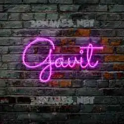 gavit in Pink Neon style - 3D name wallpaper