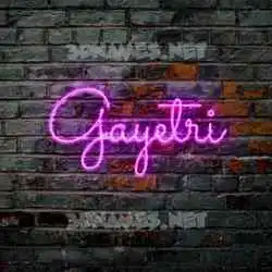 gayetri in Pink Neon style - 3D name wallpaper