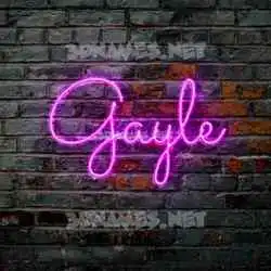 gayle in Pink Neon style - 3D name wallpaper
