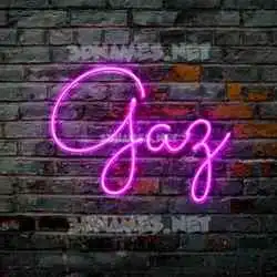 gaz in Pink Neon style - 3D name wallpaper