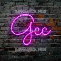 gcc in Pink Neon style - 3D name wallpaper