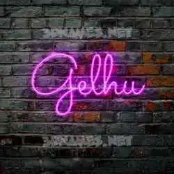 gelhu in Pink Neon style - 3D name wallpaper