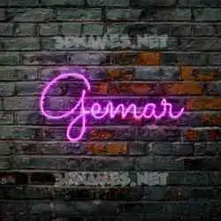 gemar in Pink Neon style - 3D name wallpaper