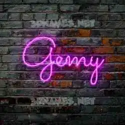 gemy in Pink Neon style - 3D name wallpaper