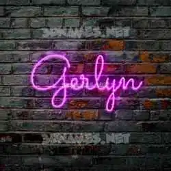 gerlyn in Pink Neon style - 3D name wallpaper