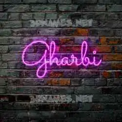 gharbi in Pink Neon style - 3D name wallpaper
