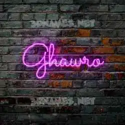 ghawro in Pink Neon style - 3D name wallpaper