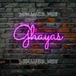ghayas in Pink Neon style - 3D name wallpaper