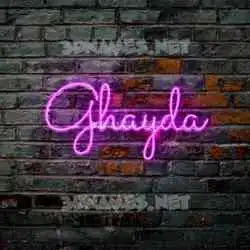 ghayda in Pink Neon style - 3D name wallpaper