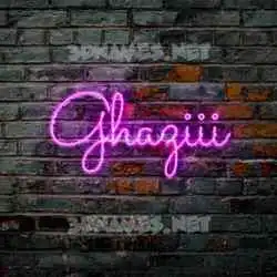 ghaziii in Pink Neon style - 3D name wallpaper