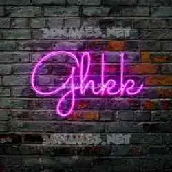 ghkk in Pink Neon style - 3D name wallpaper