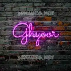 ghyoor in Pink Neon style - 3D name wallpaper