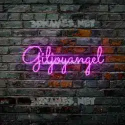 giljoyangel in Pink Neon style - 3D name wallpaper