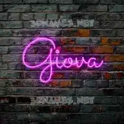 giova in Pink Neon style - 3D name wallpaper