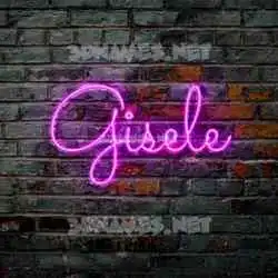 gisele in Pink Neon style - 3D name wallpaper