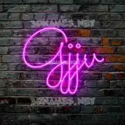 gjjv in Pink Neon style - 3D name wallpaper