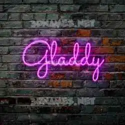 gladdy in Pink Neon style - 3D name wallpaper