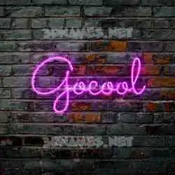 gocool in Pink Neon style - 3D name wallpaper