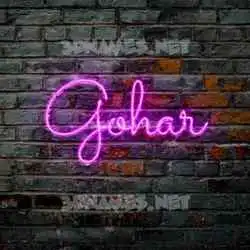 gohar in Pink Neon style - 3D name wallpaper