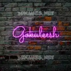 gokuleesh in Pink Neon style - 3D name wallpaper