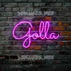 golla in Pink Neon style - 3D name wallpaper