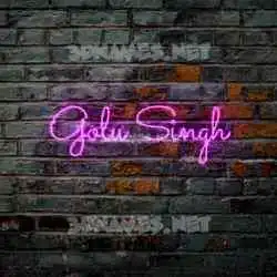 golu singh in Pink Neon style - 3D name wallpaper
