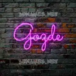 gozde in Pink Neon style - 3D name wallpaper