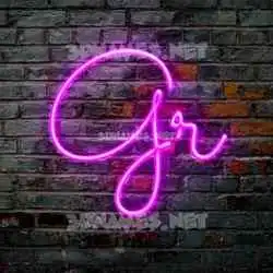 gr in Pink Neon style - 3D name wallpaper
