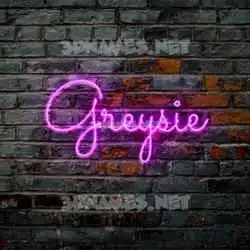 greysie in Pink Neon style - 3D name wallpaper