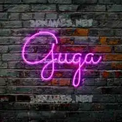 guga in Pink Neon style - 3D name wallpaper