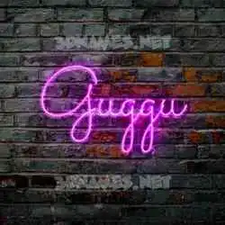 guggu in Pink Neon style - 3D name wallpaper