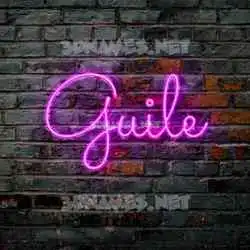 guile in Pink Neon style - 3D name wallpaper