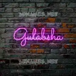 gulabsha in Pink Neon style - 3D name wallpaper
