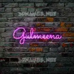 gulmeena in Pink Neon style - 3D name wallpaper