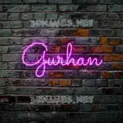 gurhan in Pink Neon style - 3D name wallpaper