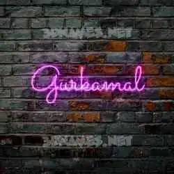 gurkamal in Pink Neon style - 3D name wallpaper