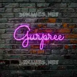 gurpree in Pink Neon style - 3D name wallpaper